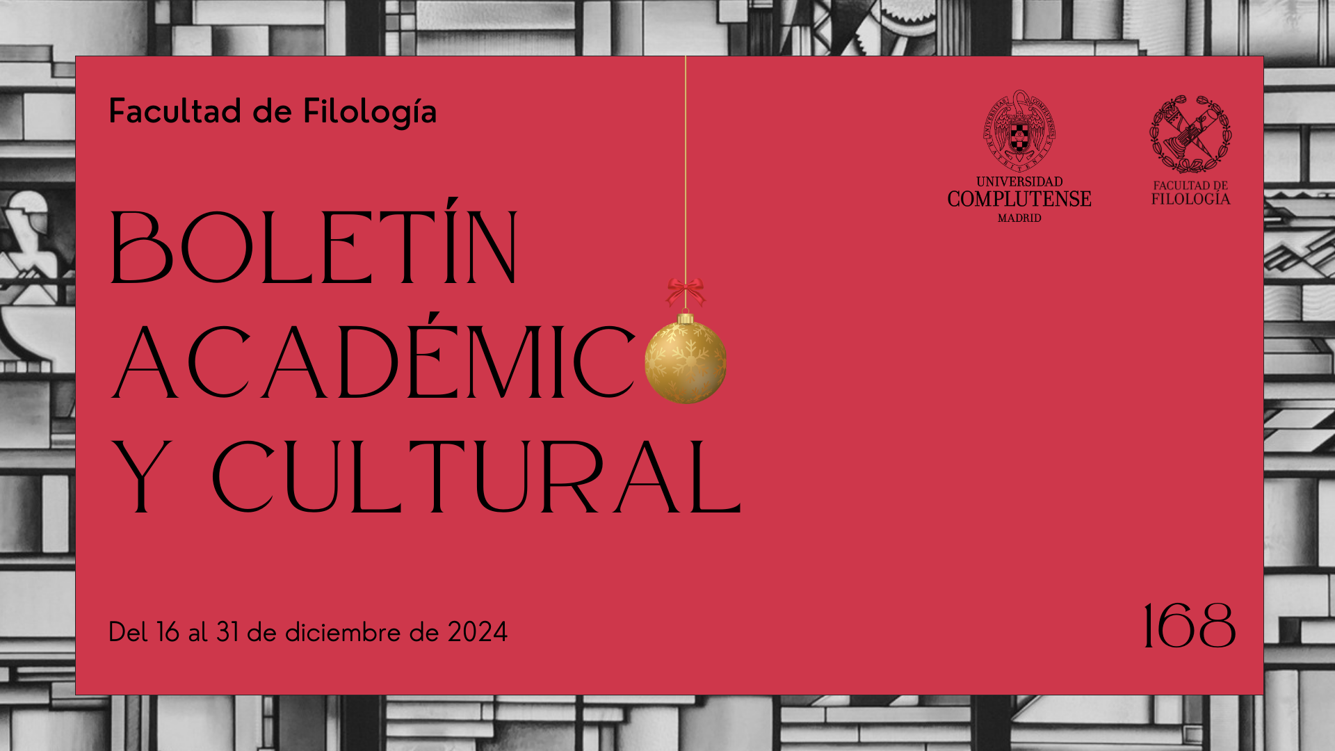 Boletín Académico y Cultural de la Facultad de Filología (nº 168)